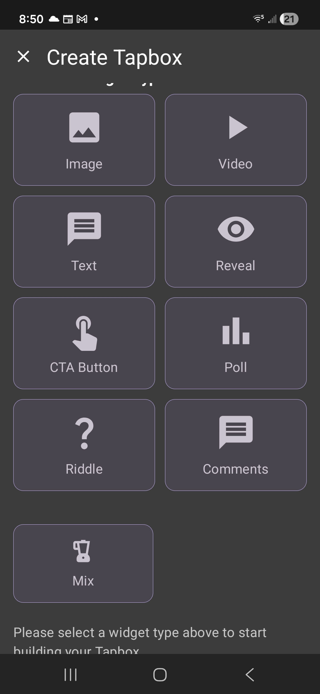 Create Tapbox Interface